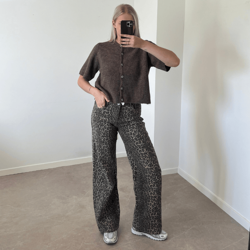 Jeans panterprint Lissi