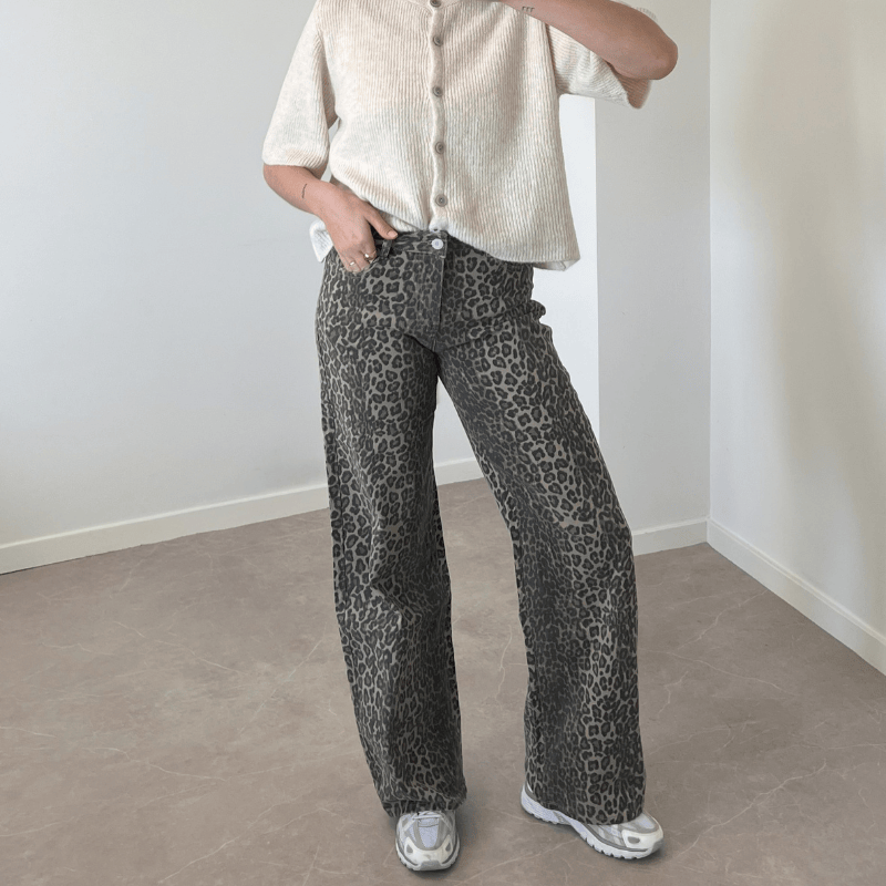 Jeans panterprint Lissi